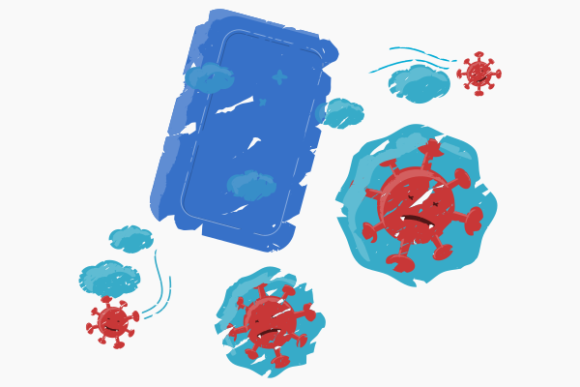 Brush Strokes Bar Soap VS Coronavirus Graphics