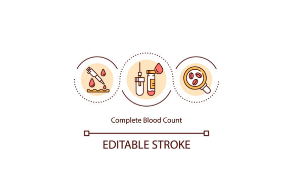 Complete Blood Count Concept Icon Graphics and Icons