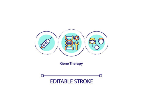 Gene Therapy Concept Icon Graphics