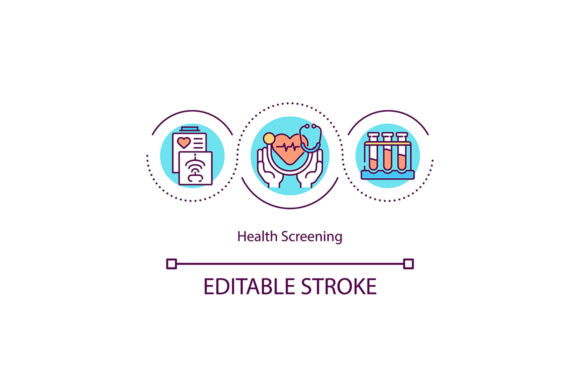 Health Screening Concept Icon Graphics and Icons