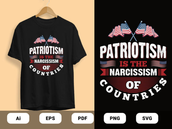 Patriotisms T-shirt Design Vector: Graphics & Print Templates