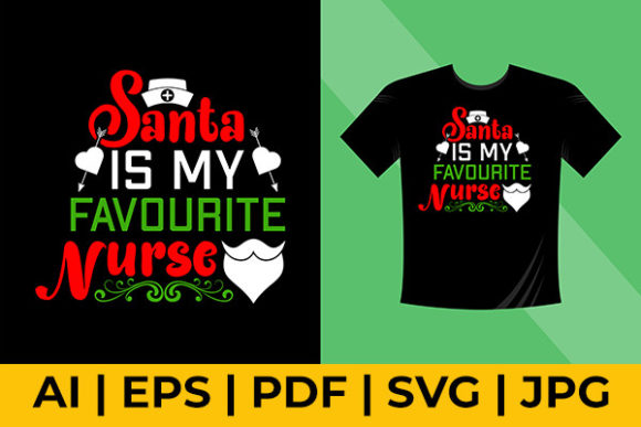 Santa is My Favourite Nurse T-shirt