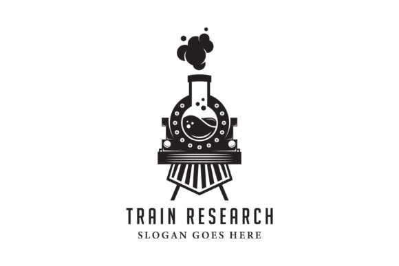 Train Research Logo: Graphics and Logos for Creative Sellers